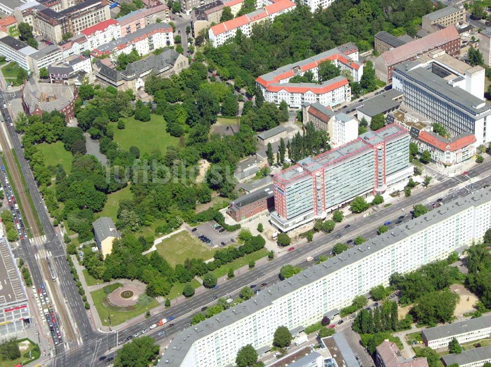 Luftaufnahme Berlin - Lichtenberg - Abrissfläche der Howoge in Berlin-Lichtenberg