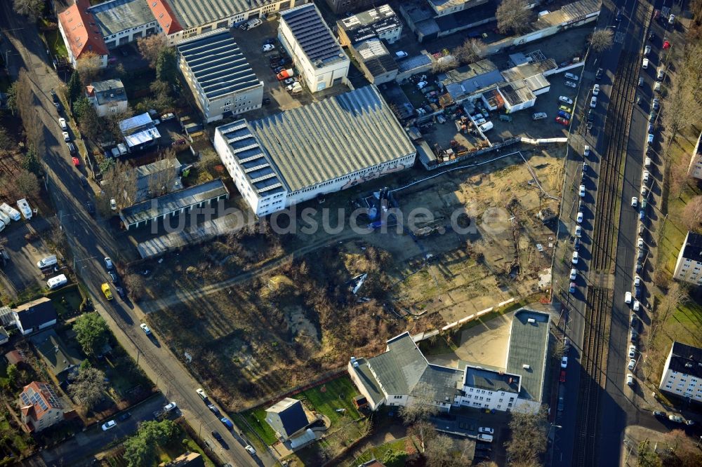 Berlin OT Köpenick von oben - Abrissfläche Mahlsdorfer Straße - Hirtenstraße im Stadtteil Köpenick von Berlin