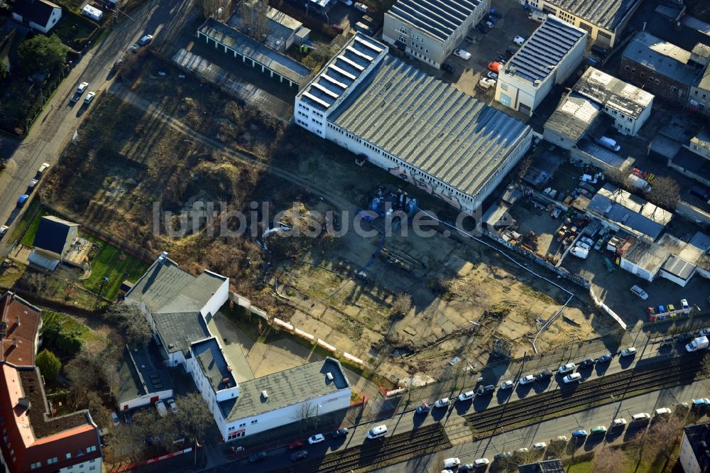Berlin OT Köpenick aus der Vogelperspektive: Abrissfläche Mahlsdorfer Straße - Hirtenstraße im Stadtteil Köpenick von Berlin