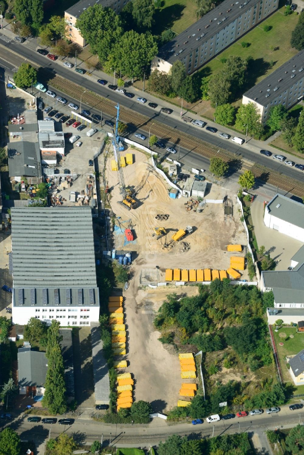 Luftbild Berlin OT Köpenick - Abrissfläche Mahlsdorfer Straße - Hirtenstraße im Stadtteil Köpenick von Berlin