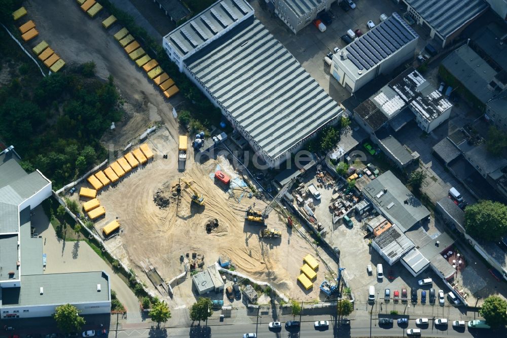 Luftbild Berlin OT Köpenick - Abrissfläche Mahlsdorfer Straße - Hirtenstraße im Stadtteil Köpenick von Berlin