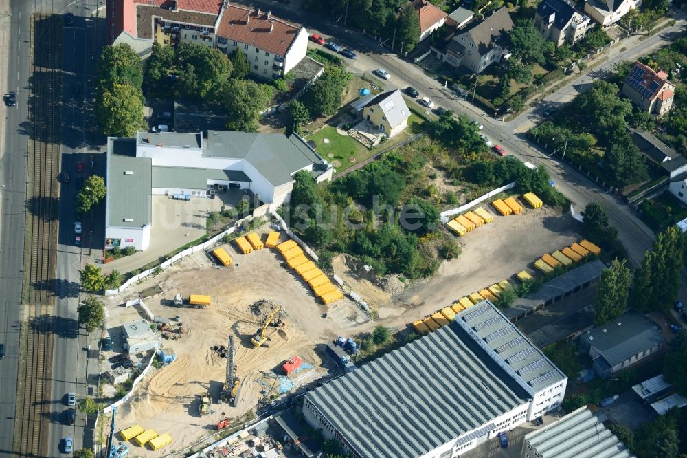 Luftaufnahme Berlin OT Köpenick - Abrissfläche Mahlsdorfer Straße - Hirtenstraße im Stadtteil Köpenick von Berlin