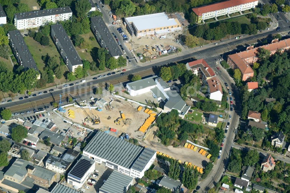 Luftaufnahme Berlin OT Köpenick - Abrissfläche Mahlsdorfer Straße - Hirtenstraße im Stadtteil Köpenick von Berlin