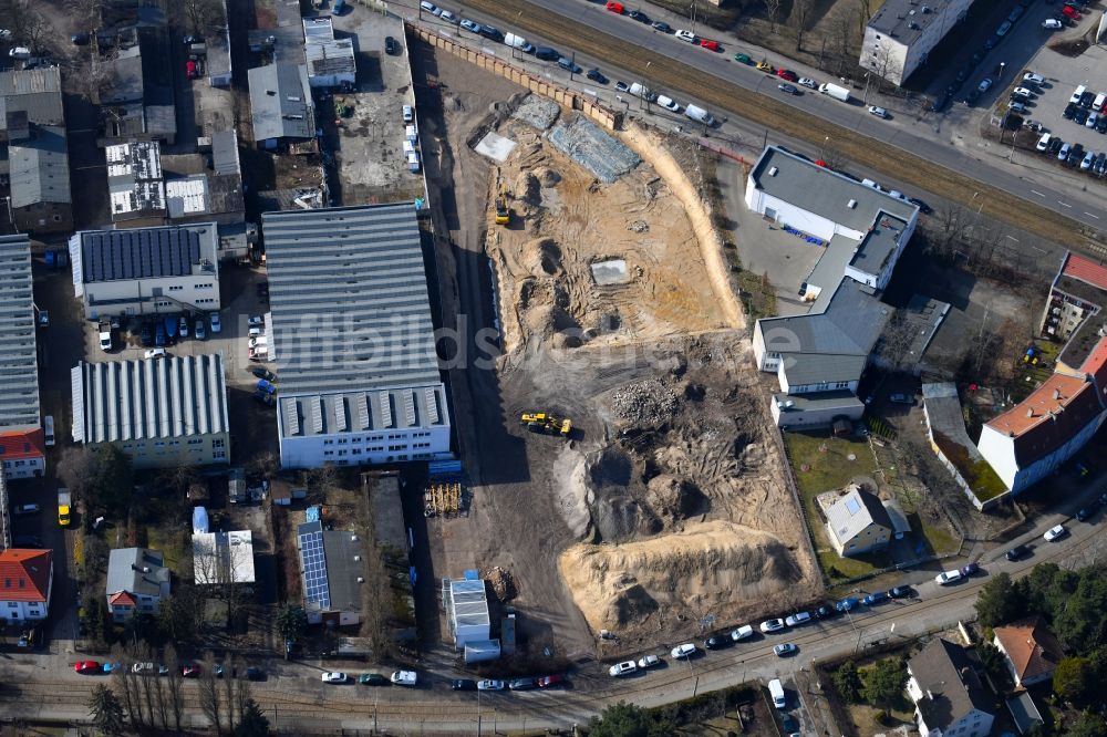 Luftbild Berlin - Abrissfläche Mahlsdorfer Straße - Hirtenstraße im Stadtteil Köpenick von Berlin