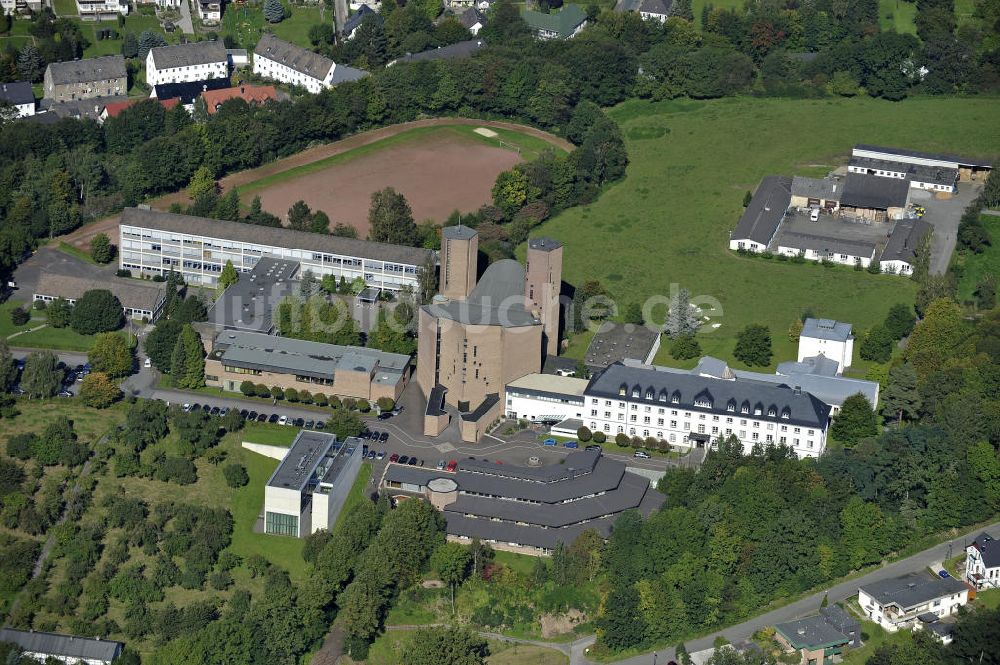 Meschede aus der Vogelperspektive: Abtei Königsmünster Meschede