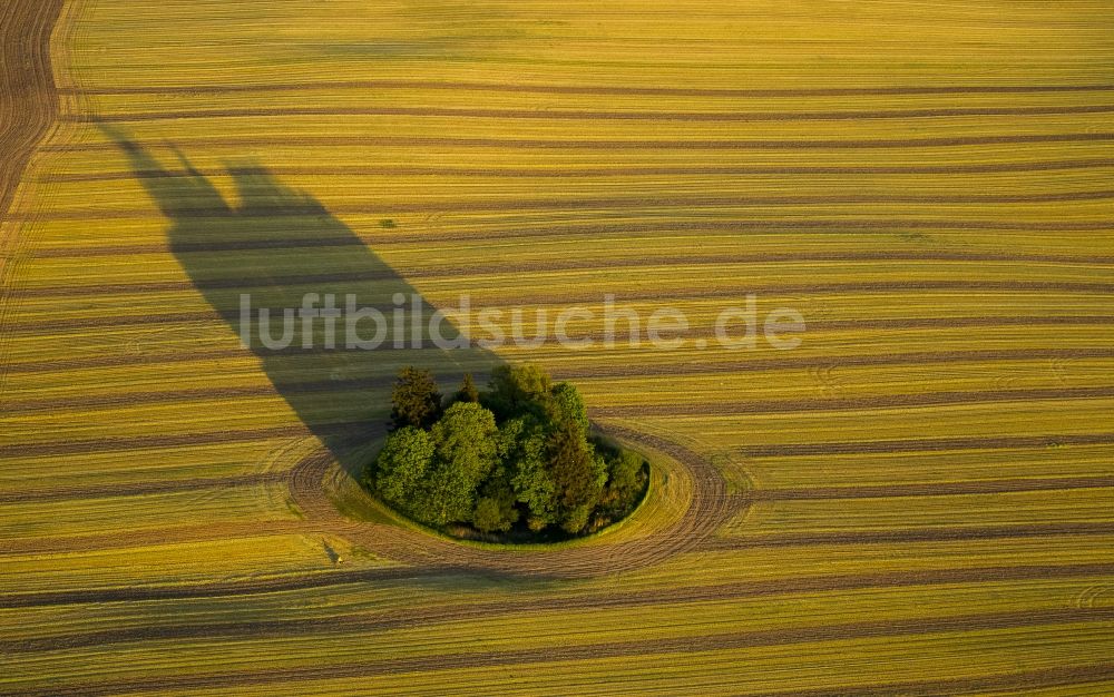 Luftaufnahme Stuer - Acker bei Stuer im Bundesland Mecklenburg-Vorpommern