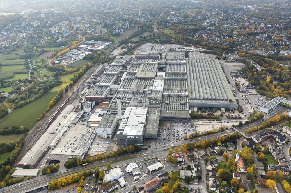 Bochum von oben - Adam Opel AG Werk Bochum I im Bundesland Nordrhein-Westfalen