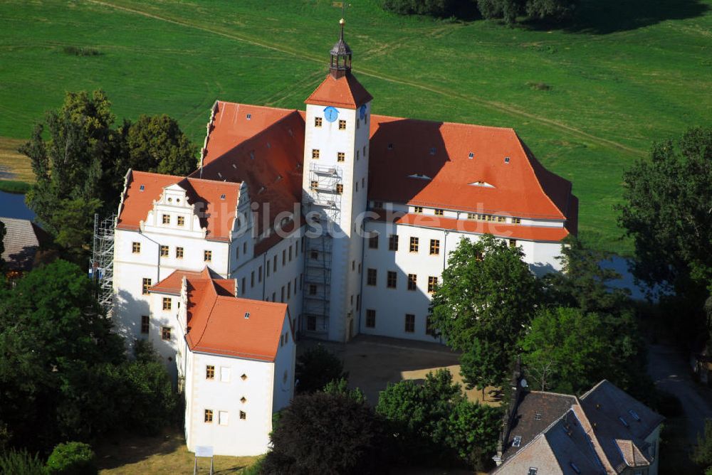 Pretzsch von oben - Adolf-Reichwein-Schule - Schloss Pretzsch