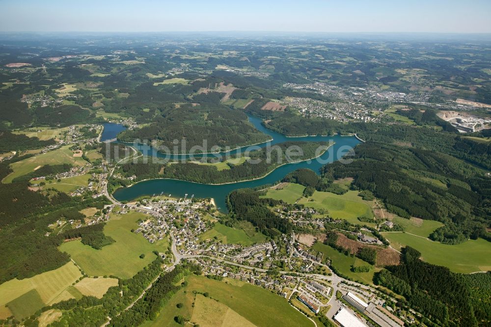 Gummersbach von oben - Aggertalsperre in Gummersbach im Bundesland Nordrhein-Westfalen