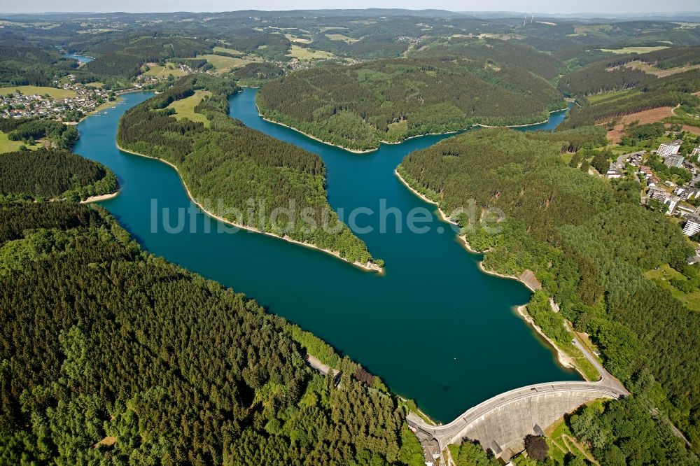 Gummersbach aus der Vogelperspektive: Aggertalsperre in Gummersbach im Bundesland Nordrhein-Westfalen