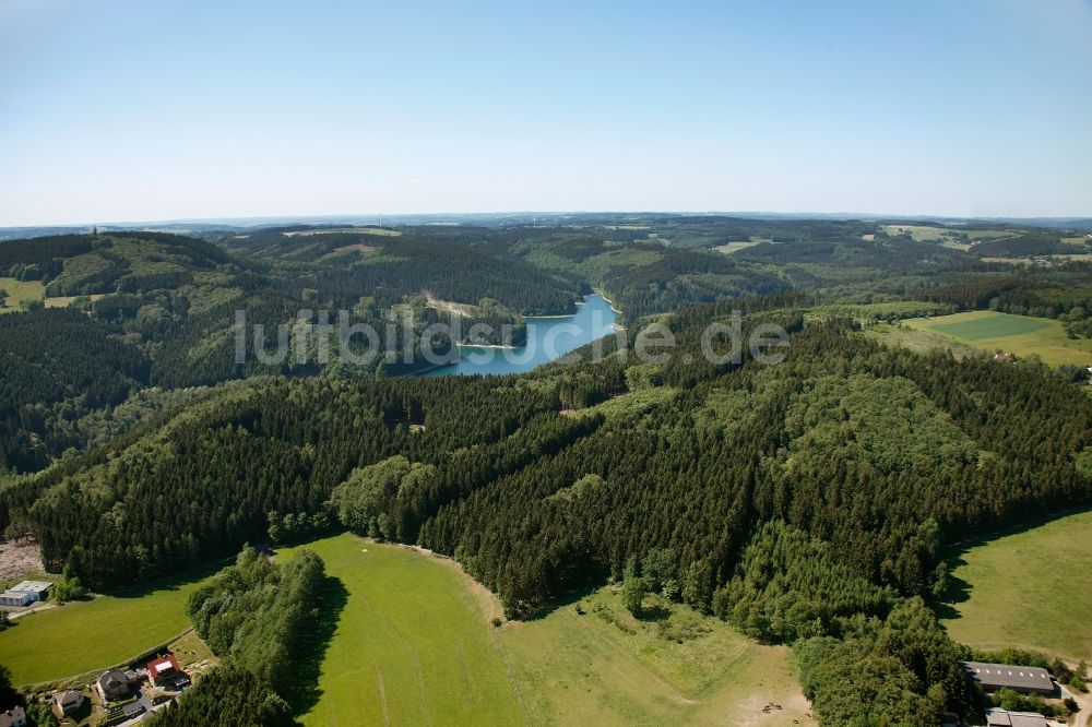 Gummersbach von oben - Aggertalsperre in Gummersbach im Bundesland Nordrhein-Westfalen