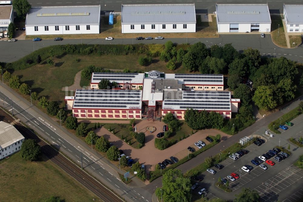 Erfurt von oben - Airport - Hotel in Erfurt in Thüringen