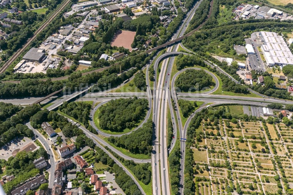 Luftbild Herne - AK Autobahnkreuz Herne in Nordrhein-Westfalen