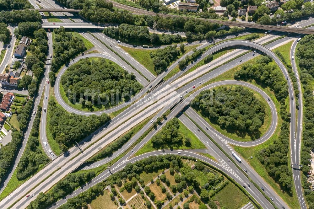 Luftaufnahme Herne - AK Autobahnkreuz Herne in Nordrhein-Westfalen