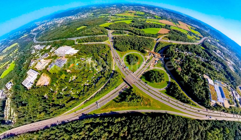 Stefansbecke aus der Vogelperspektive: AK Autobahnkreuz Wuppertal-Nord in Sprockhövel im Ennepe-Ruhr-Kreis ind Nordrhein-Westfalen