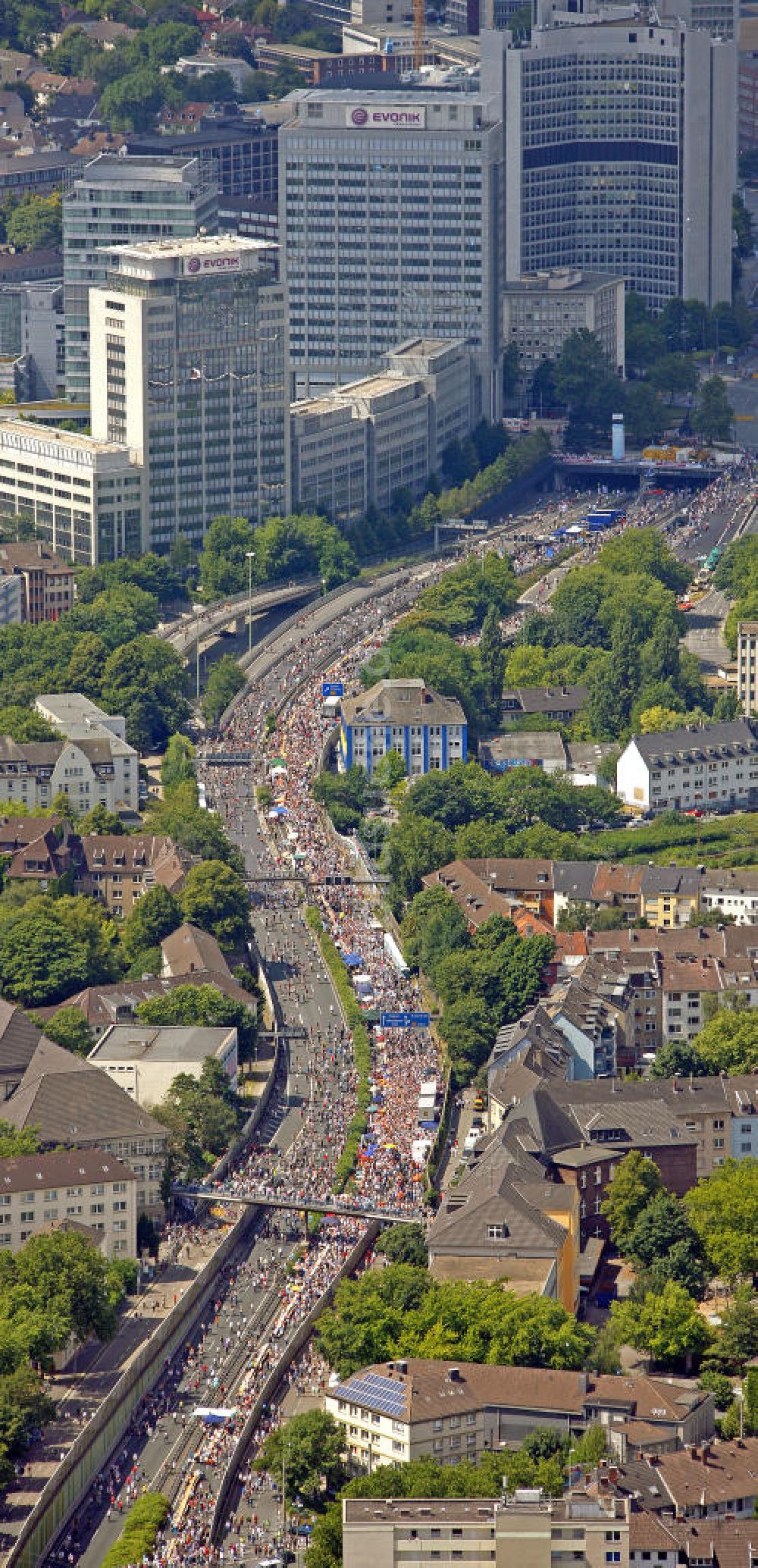 Luftaufnahme Essen - Aktion ? Still-Leben ? der Kulturhauptstadt RUHR 2010