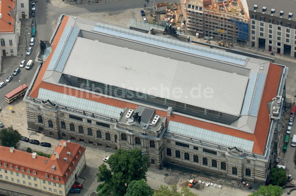 Dresden von oben - Albertinum Museum in Dresden