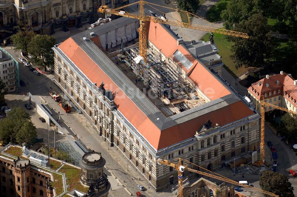 Dresden von oben - Albertinum Museum in Dresden