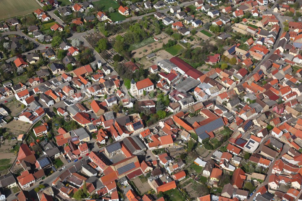 Albig aus der Vogelperspektive: Albig im Landkreis Alzey-Worms in Rheinland-Pfalz