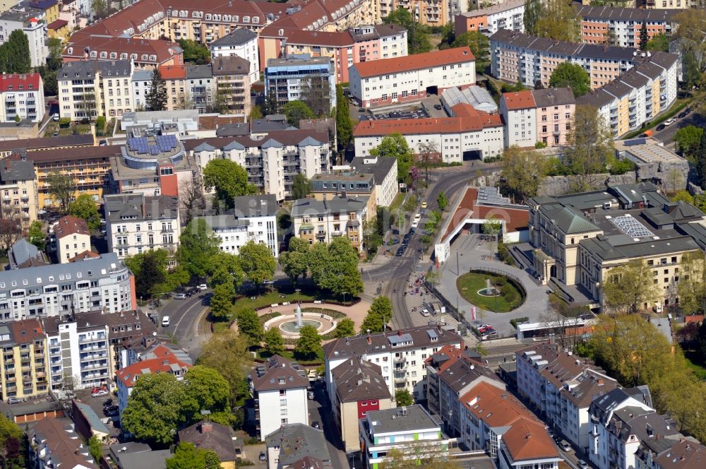 Frankfurt am Main von oben - Alfred-Brehm-Platz am Zoo Palais im Innenstadt- Zentrum in Frankfurt am Main im Bundesland Hessen