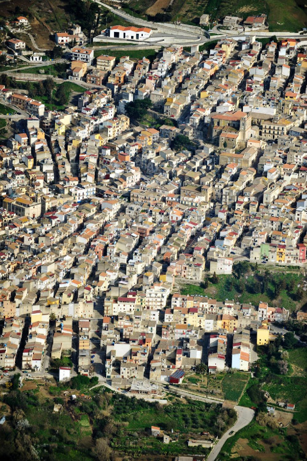 Luftaufnahme Alia - Alia auf Sizilien in Italien