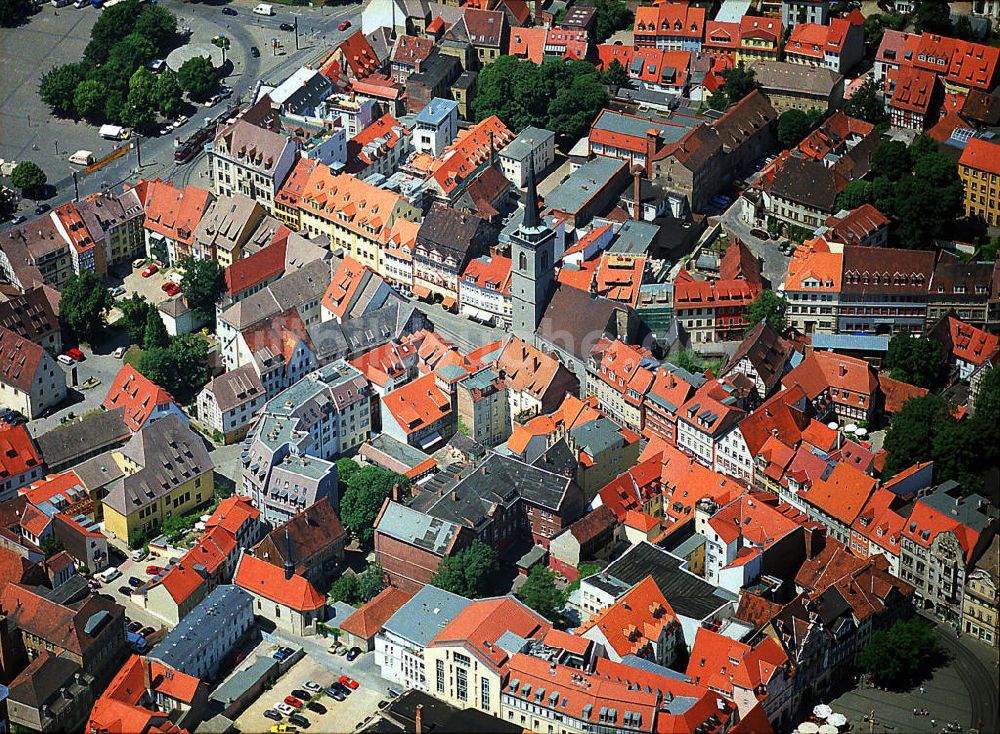 Erfurt aus der Vogelperspektive: Allerheiligenkirche an der Marktstraße in Erfurt / Thüringen