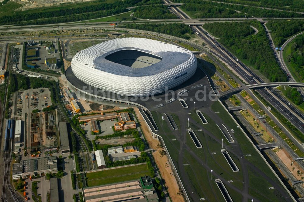 Luftbild München - Allianz Arena in München im Bundesland Bayern