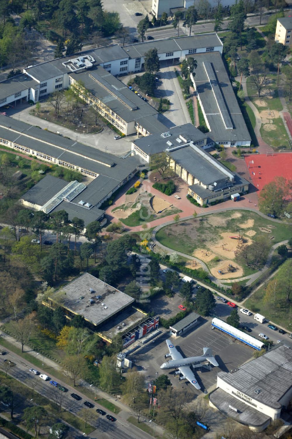 Berlin aus der Vogelperspektive: Alliiertenmuseum und Biesalski Schule