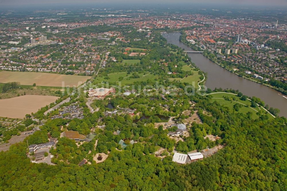 Münster aus der Vogelperspektive: Allwetterzoo Münster im Bundesland Nordrhein-Westfalen