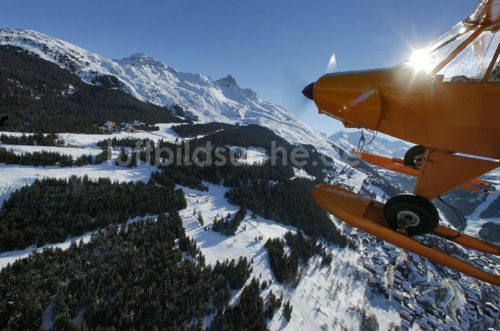 Megève von oben - Alpenflug über Megève / Frankreich