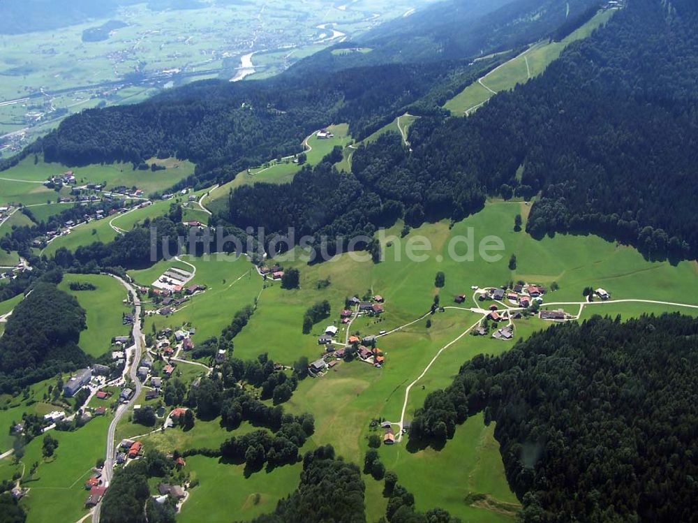 Berchtesgaden aus der Vogelperspektive: Alpenland um Berchtesgaden - Bayern