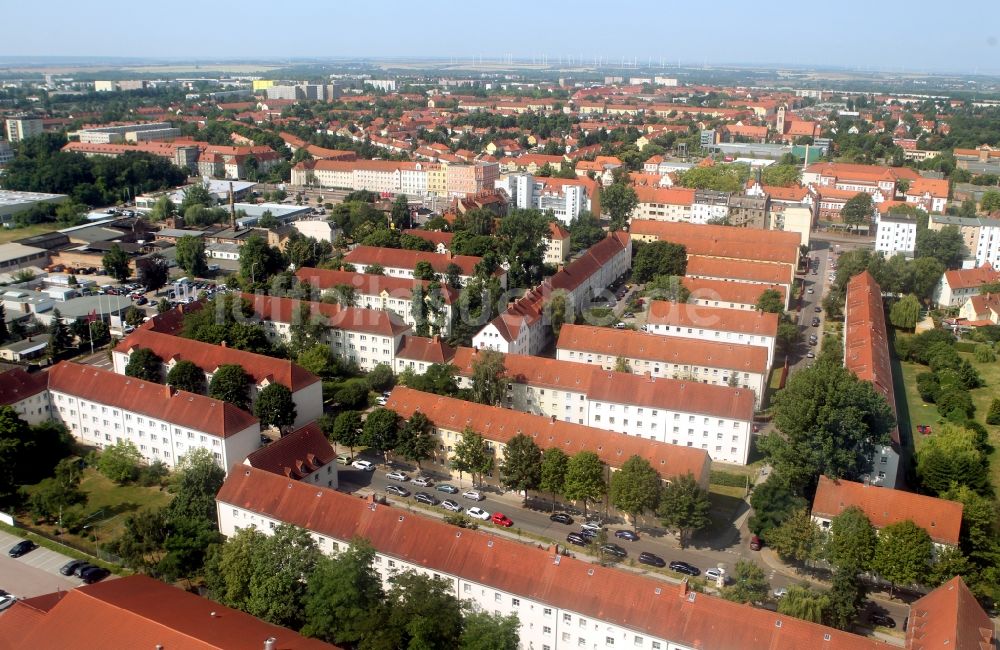 Luftaufnahme Halle / Saale - Altbau - Mehrfamilienhaus - Wohngebiete an der Dieselstraße und Möckernstraße in Halle / Saale in Sachsen-Anhalt