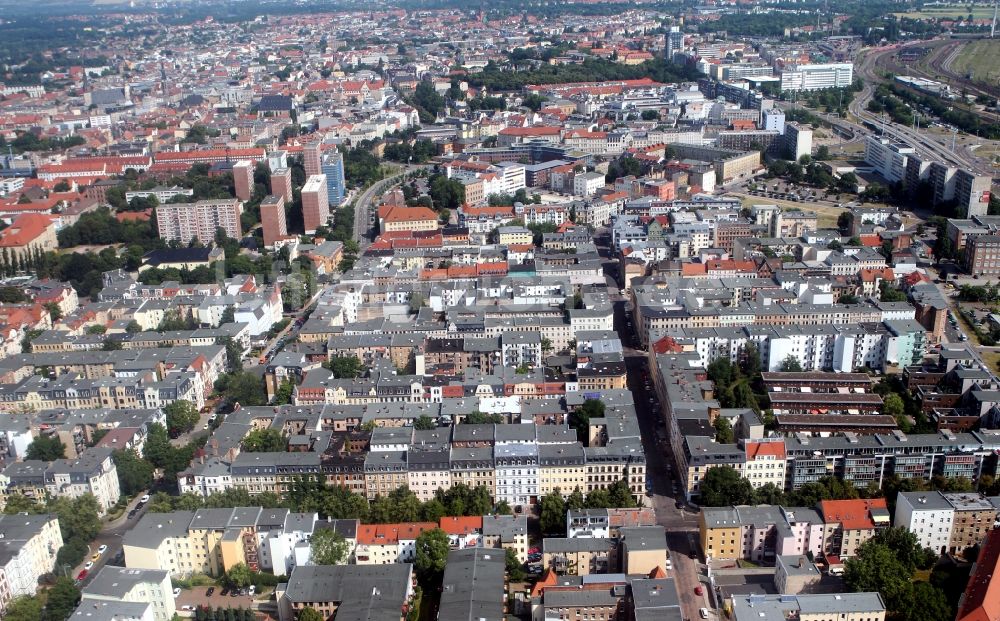 Luftbild Halle / Saale - Altbau - Mehrfamilienhaus - WohngebieteHalle an der Thomasiusstraße und Beyschlagstraße in Halle / Saale in Sachsen-Anhalt