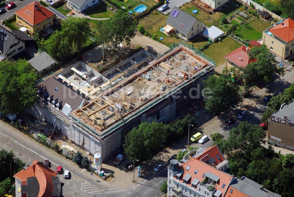 Luftaufnahme Leipzig - Altbausanierung in der Leipzig Connewitz an der Windscheidtstraße Ecke Selneckerstraße