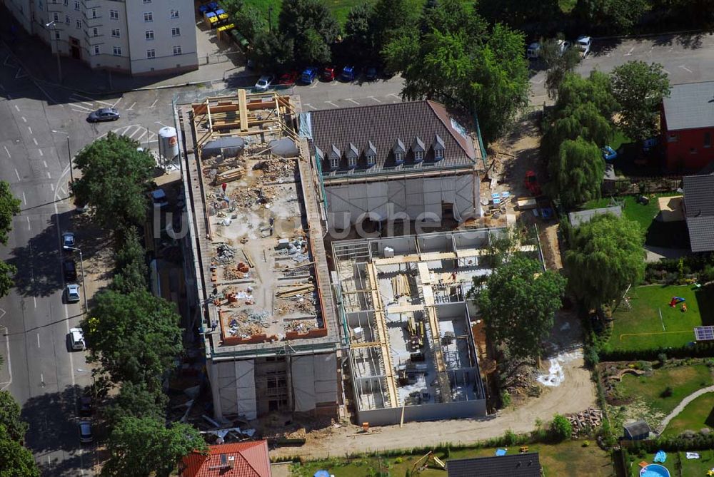 Leipzig aus der Vogelperspektive: Altbausanierung in der Leipzig Connewitz an der Windscheidtstraße Ecke Selneckerstraße