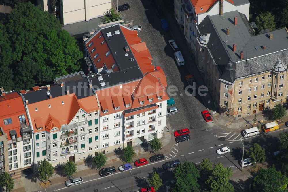 Luftbild Leipzig - Altbausanierung in der Leipziger Südvorstadt an der Windscheidtstraße Ecke Scheffelstraße