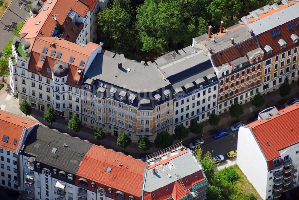 Luftbild Leipzig - Altbausanierung in der Leipziger Volkmarstraße