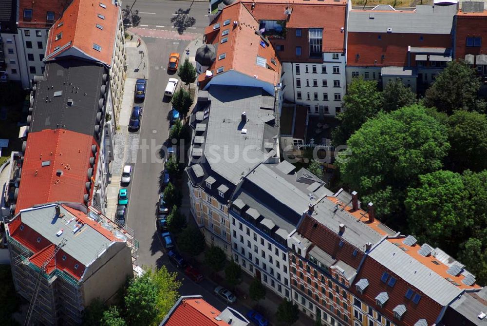 Luftaufnahme Leipzig - Altbausanierung in der Leipziger Volkmarstraße