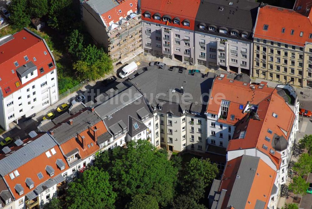 Leipzig aus der Vogelperspektive: Altbausanierung in der Leipziger Volkmarstraße