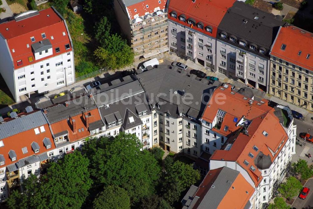 Luftbild Leipzig - Altbausanierung in der Leipziger Volkmarstraße