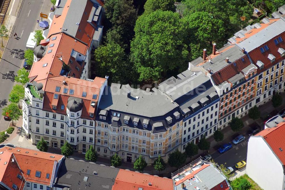 Leipzig von oben - Altbausanierung in der Leipziger Volkmarstraße