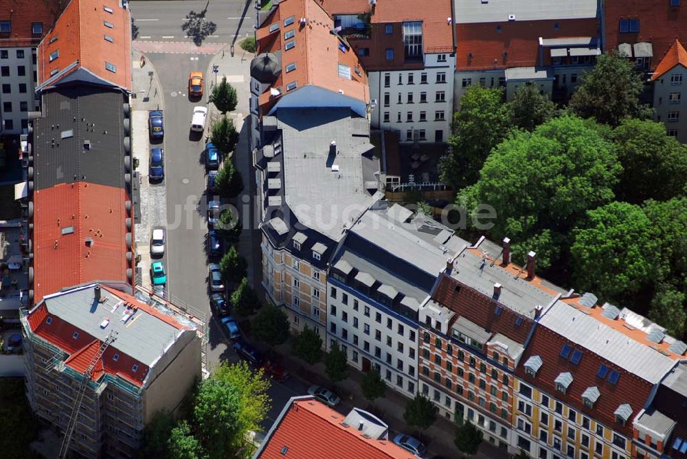 Leipzig aus der Vogelperspektive: Altbausanierung in der Leipziger Volkmarstraße