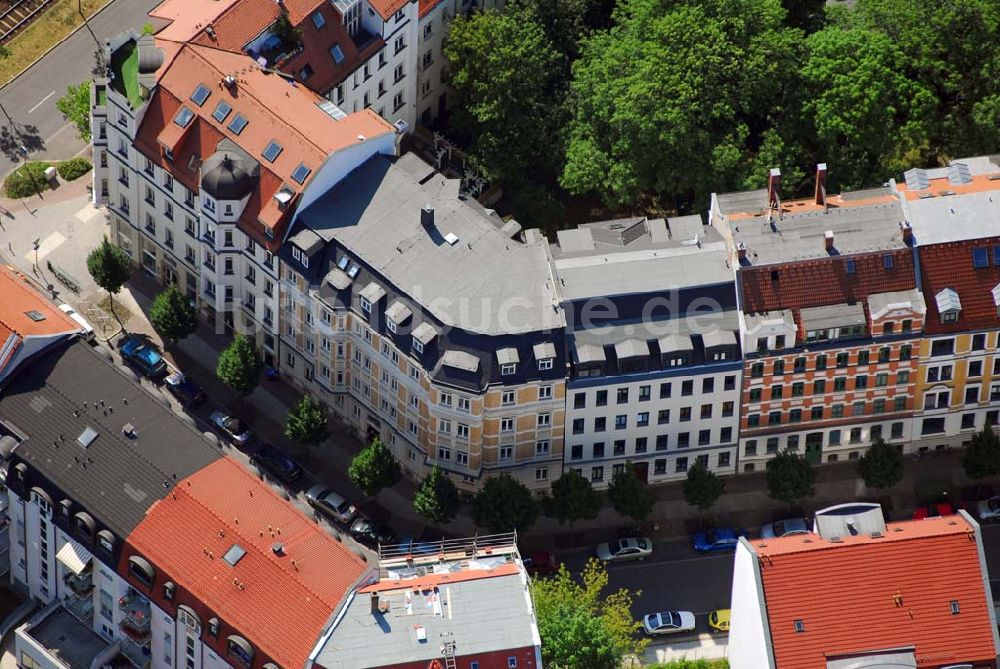 Luftaufnahme Leipzig - Altbausanierung in der Leipziger Volkmarstraße