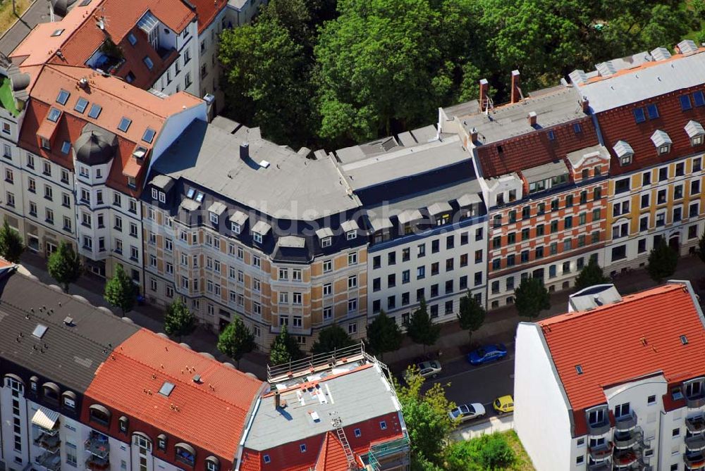 Luftaufnahme Leipzig - Altbausanierung in der Leipziger Volkmarstraße