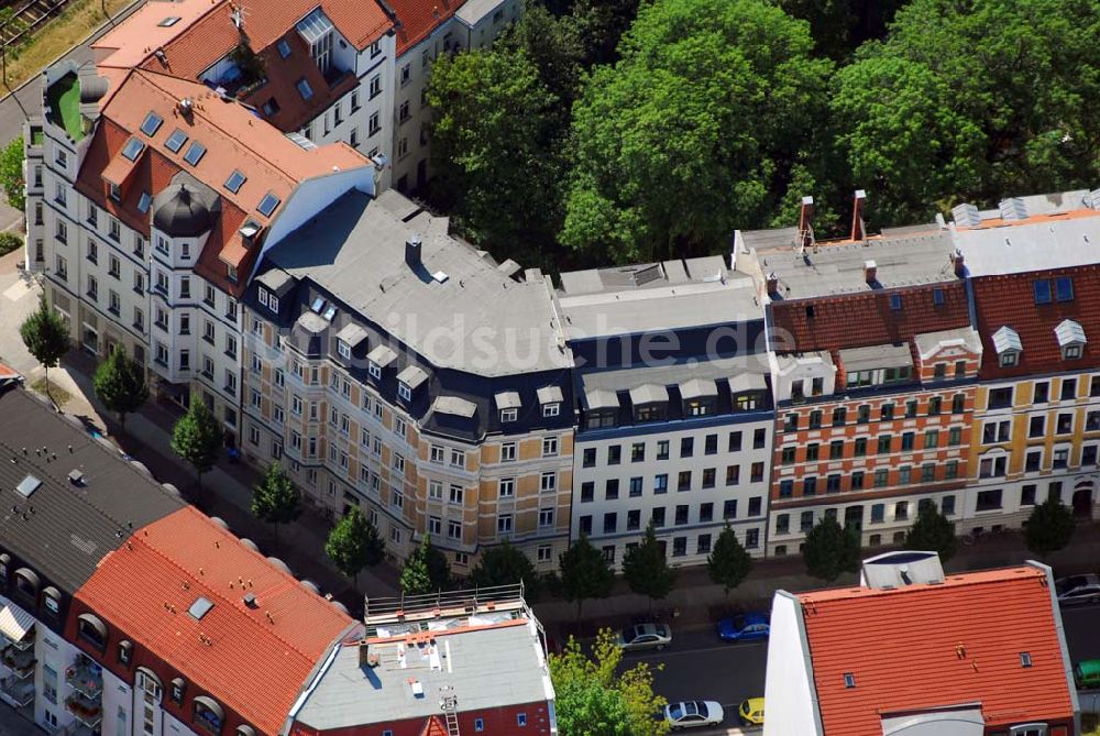 Leipzig von oben - Altbausanierung in der Leipziger Volkmarstraße