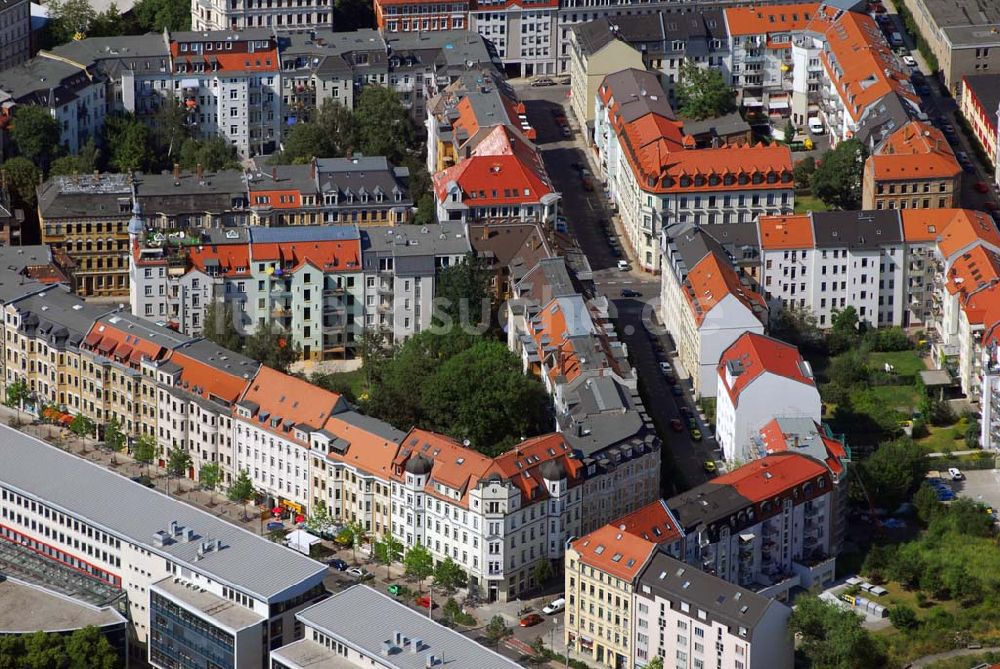 Luftbild Leipzig - Altbausanierung in der Leipziger Volkmarstraße