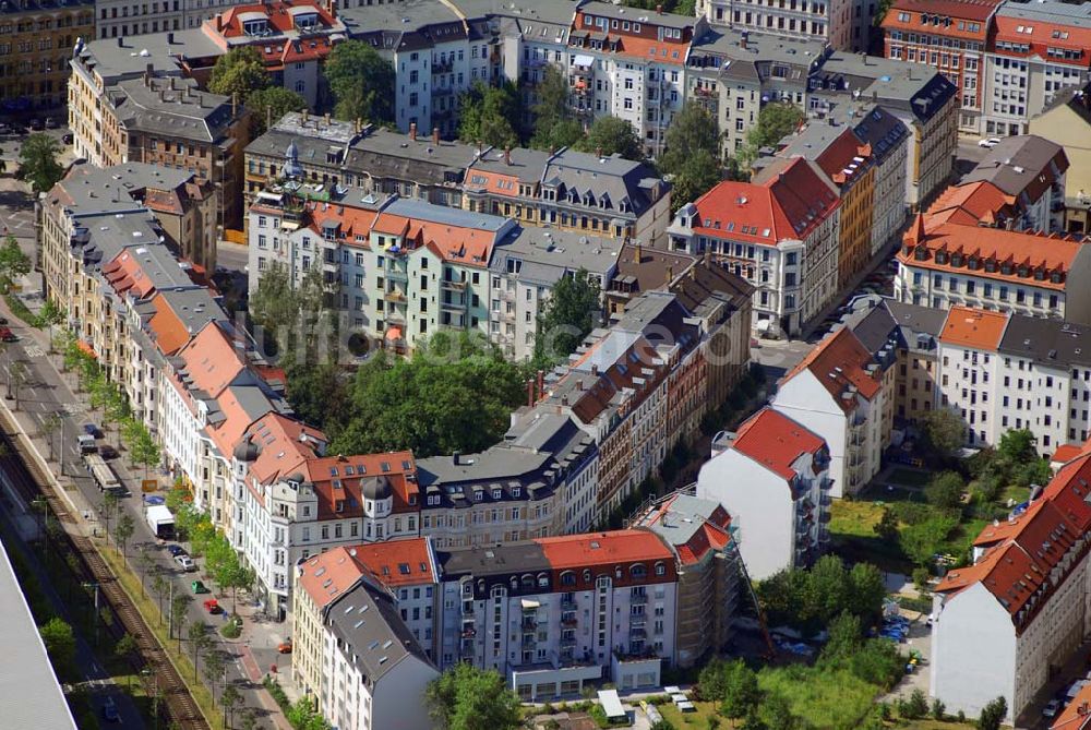 Luftaufnahme Leipzig - Altbausanierung in der Leipziger Volkmarstraße