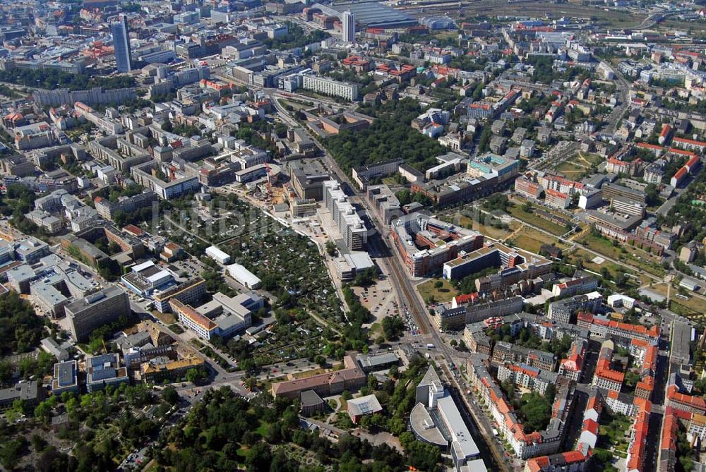 Luftbild Leipzig - Altbausanierung in der Leipziger Volkmarstraße / Prager Straße