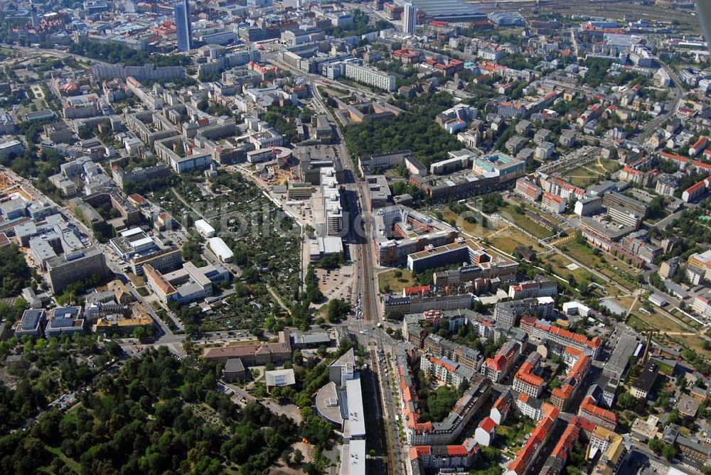 Luftaufnahme Leipzig - Altbausanierung in der Leipziger Volkmarstraße / Prager Straße