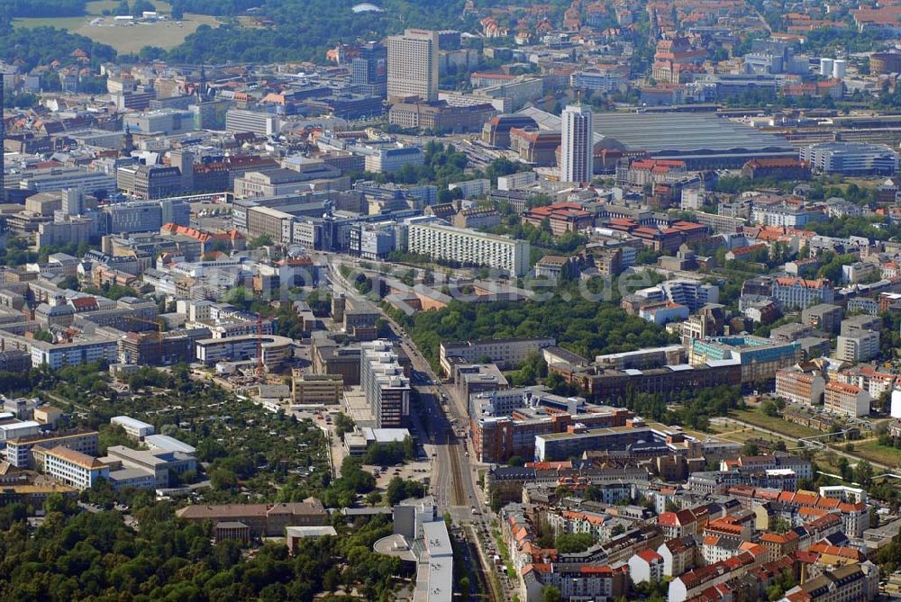 Luftbild Leipzig - Altbausanierung in der Leipziger Volkmarstraße / Prager Straße